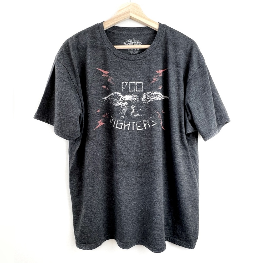 2008 Foo Fighters T-shirt Grey Eagle Bolt Concert Tour Rock Music Band Men’s XL
